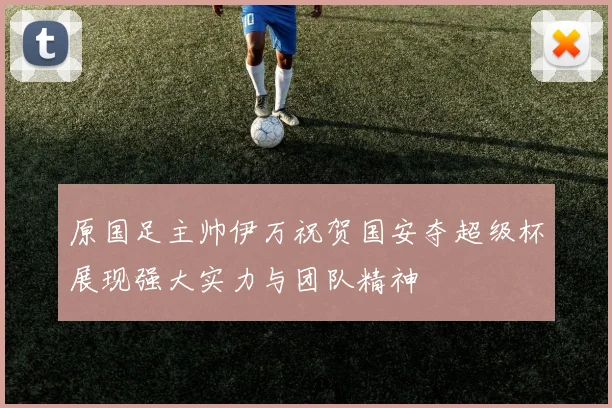 原国足主帅伊万祝贺国安夺超级杯展现强大实力与团队精神